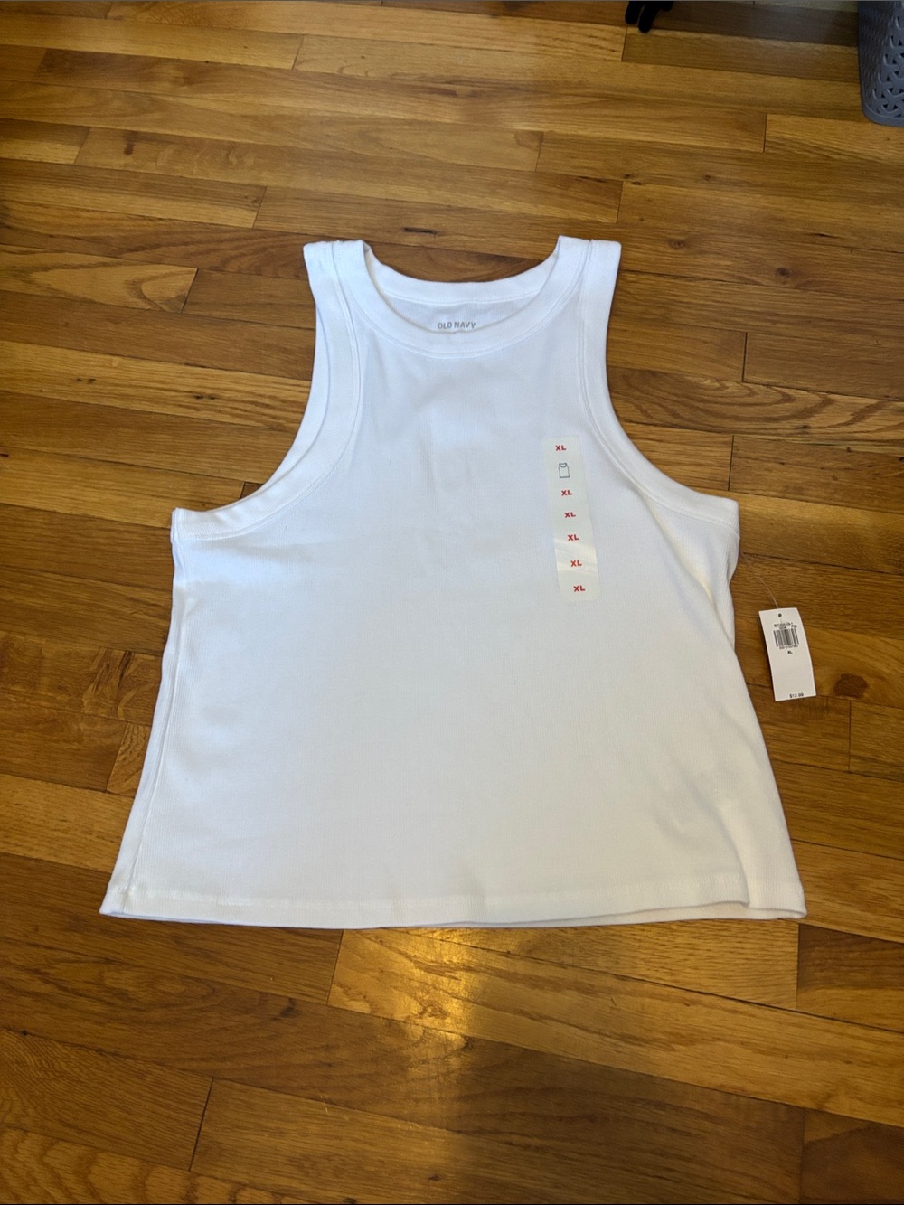 Old Navy White Ribbed Tank Crop